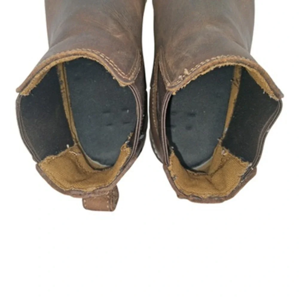 Carhartt Chelsea Boots Mens Size 8.5 Brown Leather Pull On Ankle Work Boots